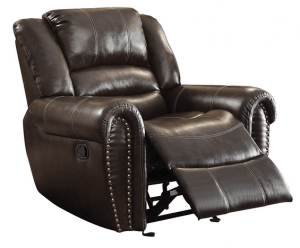 Homelegance 9668BRW-1 leather recliner