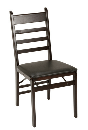 Cosco 2-Pack Wood Folding Chair with Vinyl Seat and Ladder Back Cosco 2-Pack Wood Folding Chair with Vinyl Seat and Ladder Back