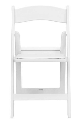4 Pk. HERCULES™ 1000 lb. Capacity White Resin Folding Chair with White Vinyl Padded Seat 4 Pk. HERCULES™ 1000 lb. Capacity White Resin Folding Chair with White Vinyl Padded Seat