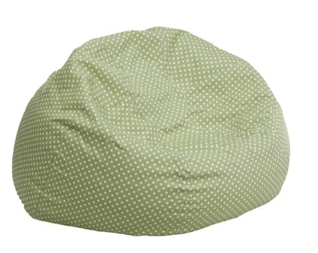 Flash Furniture Small Green Dot Kids Bean Bag Chair