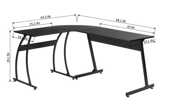 GreenForest L-Shape Corner Computer Desk