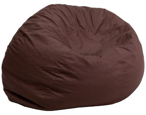 Oversized Solid Brown Bean Bag