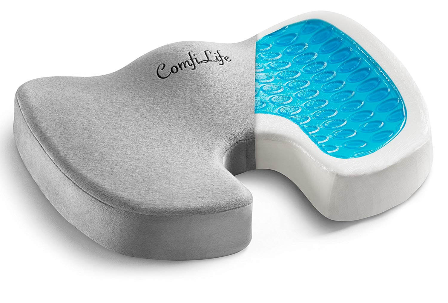 ComfiLife Gel-Enhanced Non-slip Coccyx Memory Foam Seat Cushion