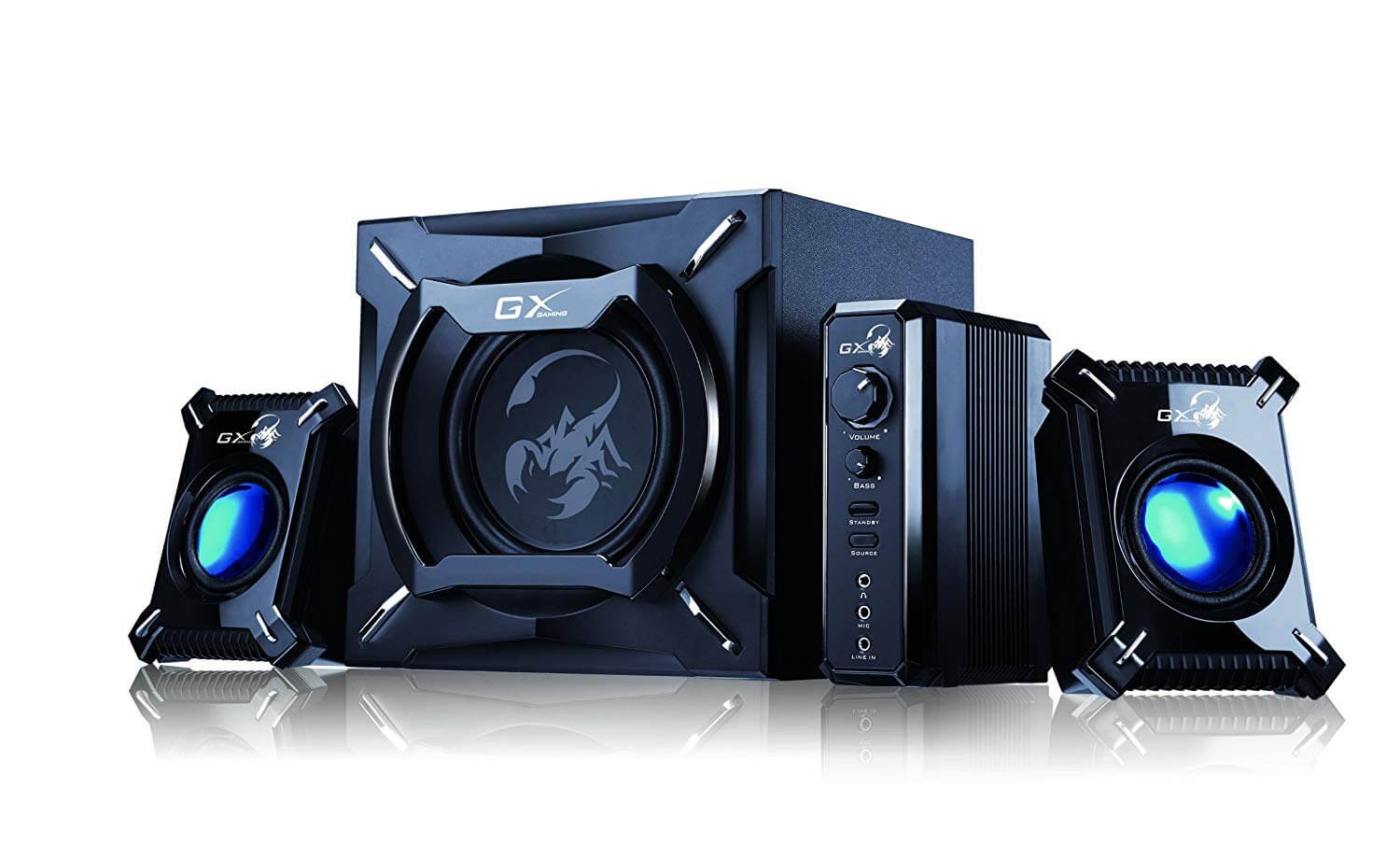 Genius SW-G2.1 2000 2.1 Channel 45 Watts RMS Gaming Woofer Speaker System
