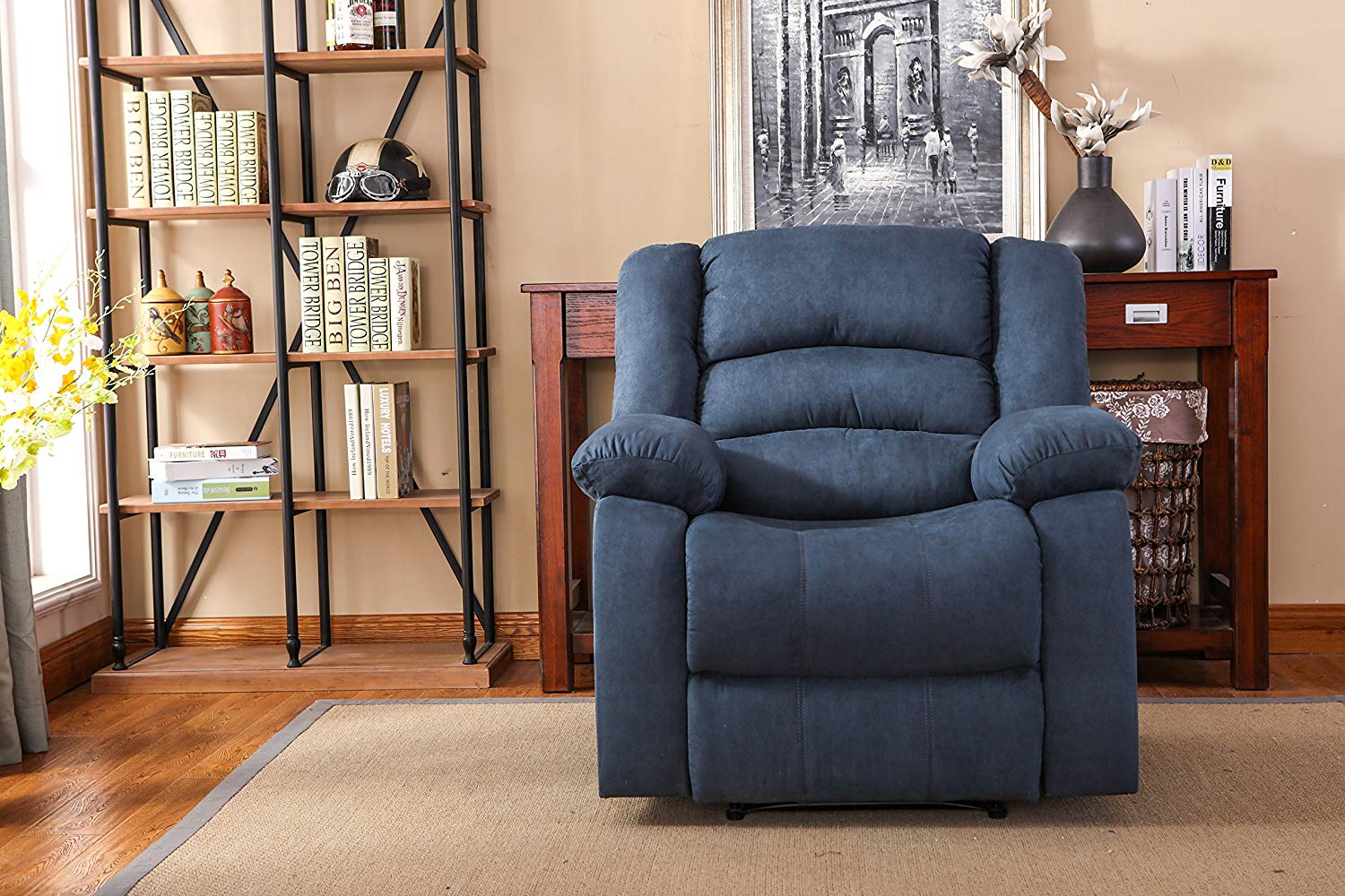 NHI Express Addison Large Contemporary Microfiber Recliner